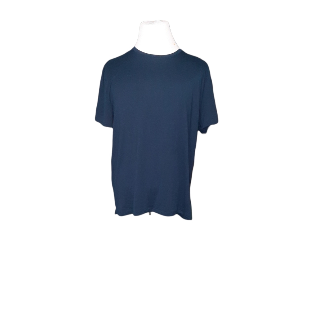 Haggar Tshirt M Medium Navy Blue Men Top Casual Comfort Athleisure
